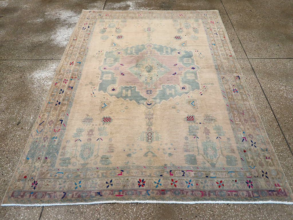Vintage Persian Afshar Rug, No.27191 - Staging