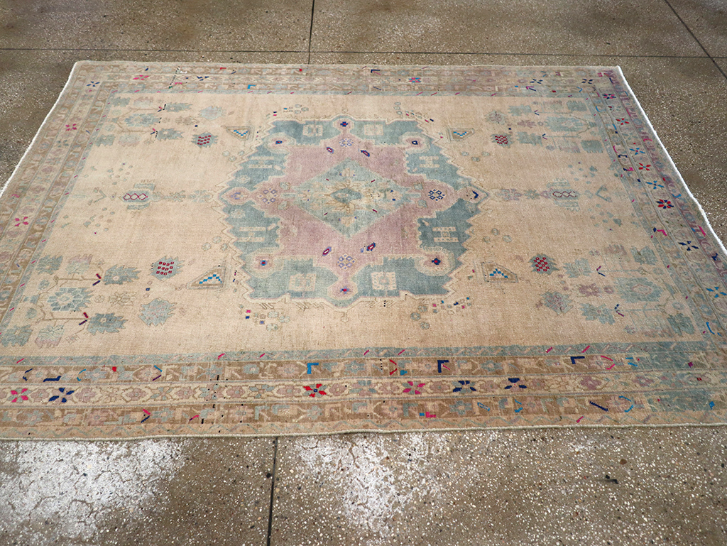 Vintage Persian Afshar Rug, No.27191 - Staging