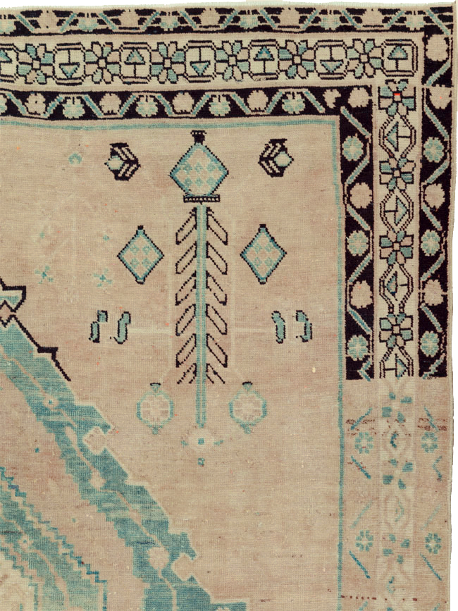 Vintage Persian Afshar Accent Rug, No.27192 - Staging