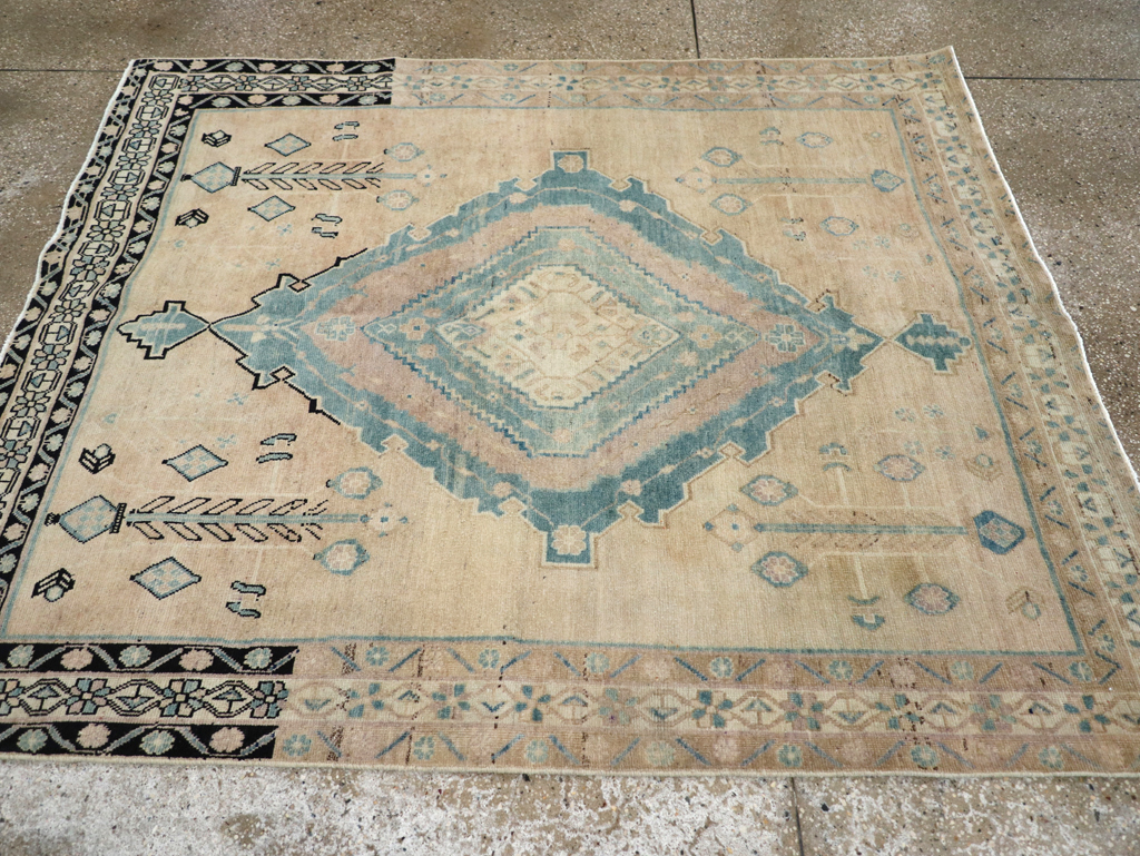 Vintage Persian Afshar Accent Rug, No.27192 - Staging