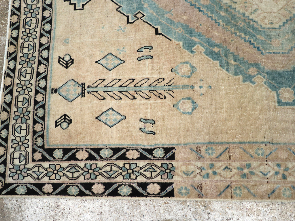 Vintage Persian Afshar Accent Rug, No.27192 - Staging