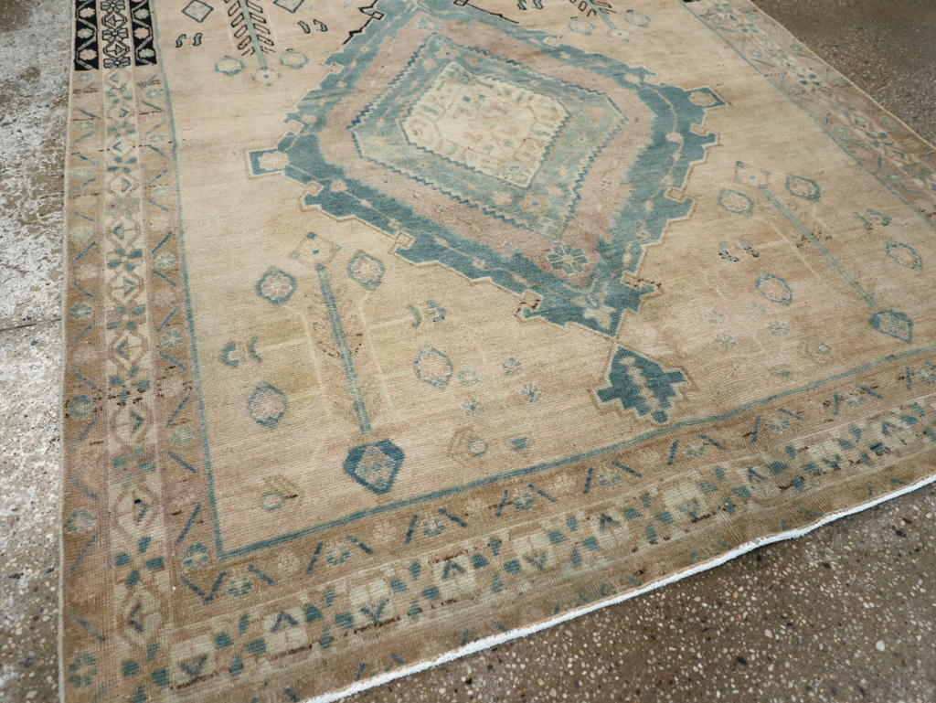 Vintage Persian Afshar Accent Rug, No.27192 - Staging