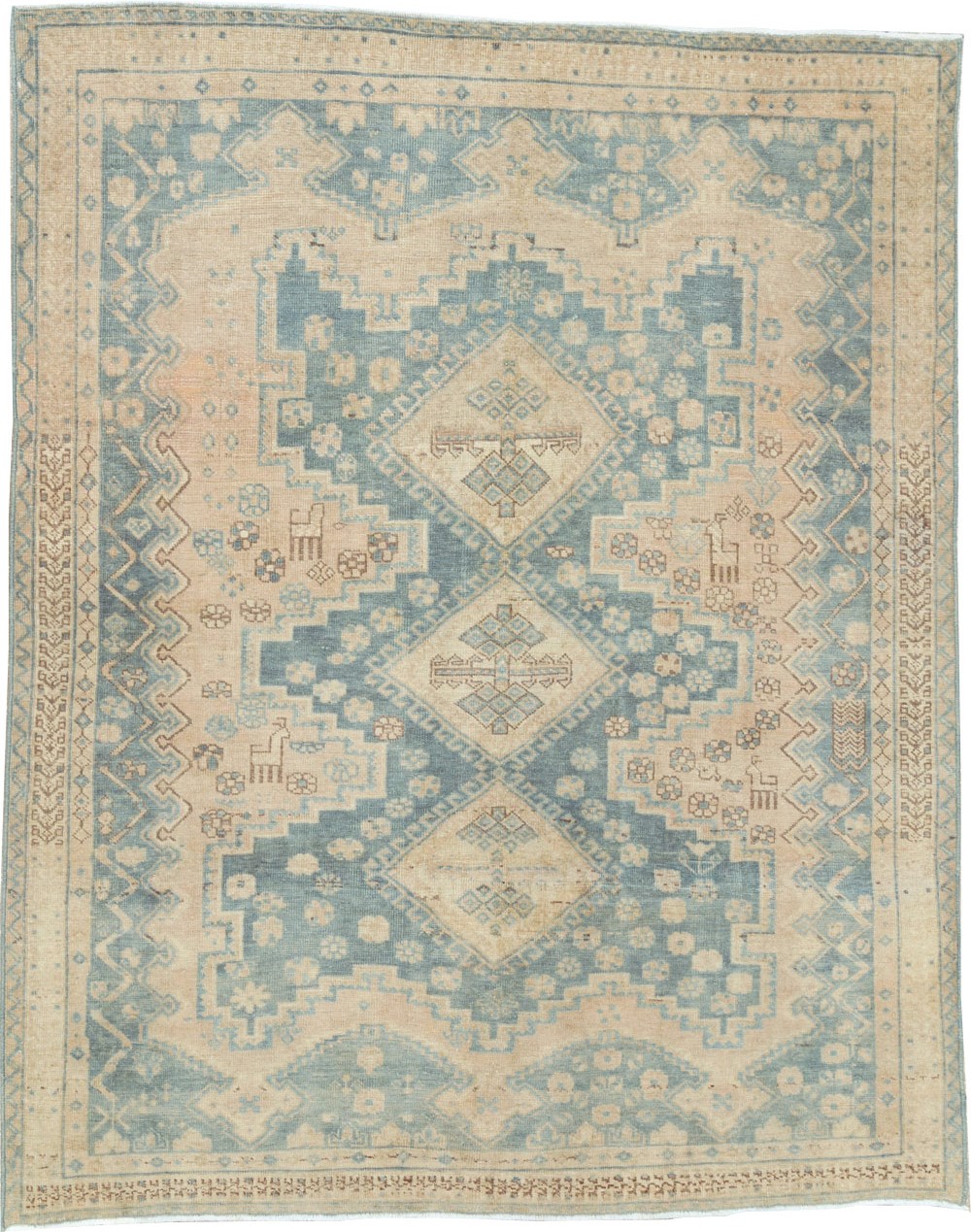 Vintage Persian Afshar Accent Rug, No.27194 - Staging