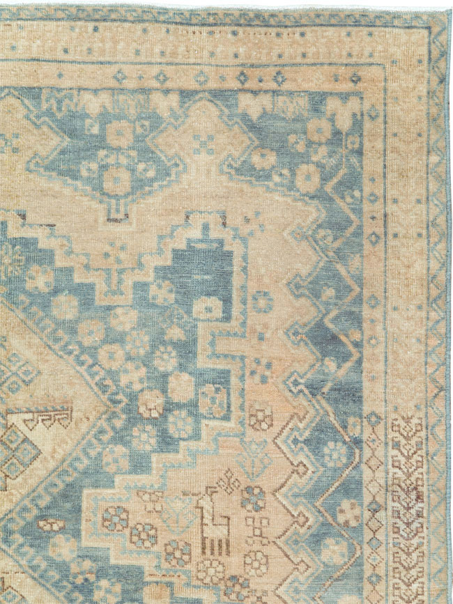 Vintage Persian Afshar Accent Rug, No.27194 - Staging