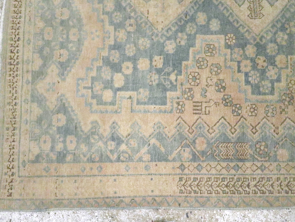 Vintage Persian Afshar Accent Rug, No.27194 - Staging