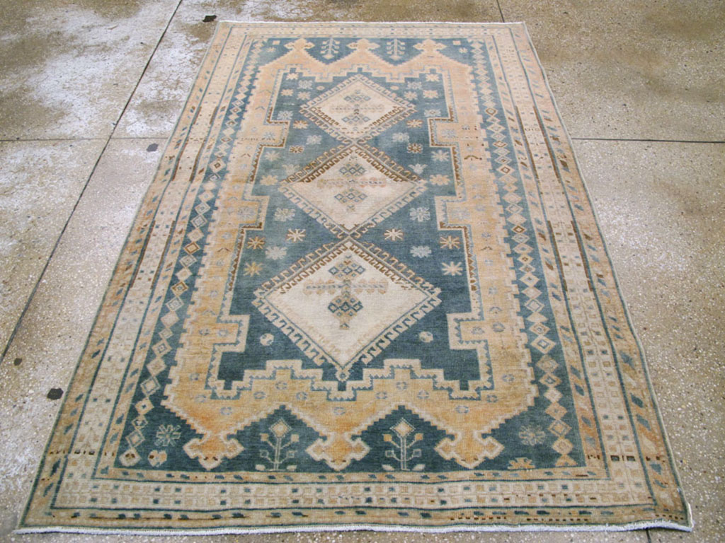 Vintage Persian Afshar Rug, No.27197 - Staging