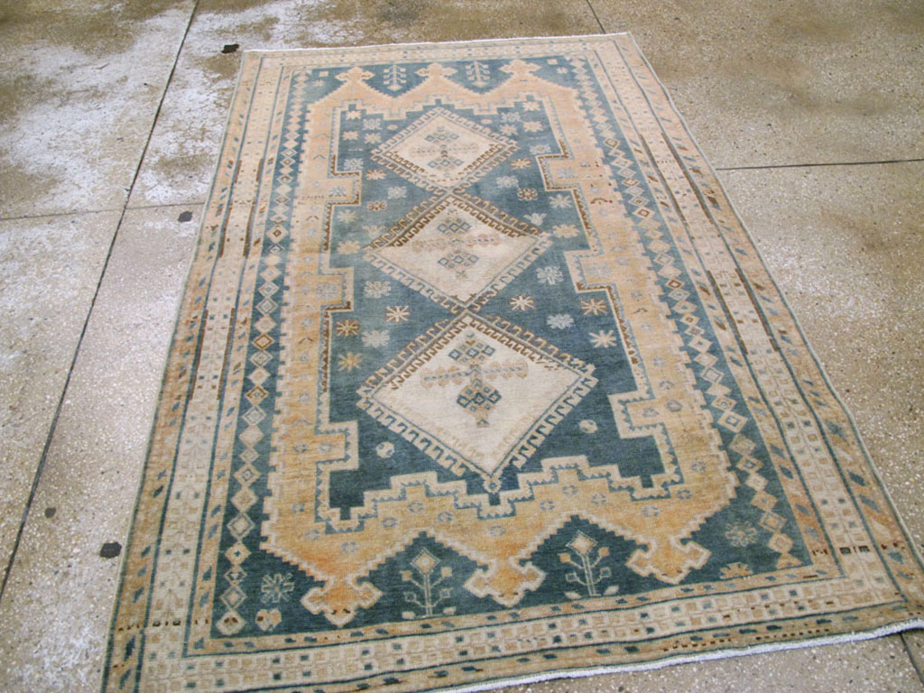 Vintage Persian Afshar Rug, No.27197 - Staging