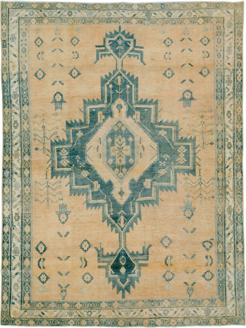 Vintage Persian Afshar Rug, No.27198 - Staging