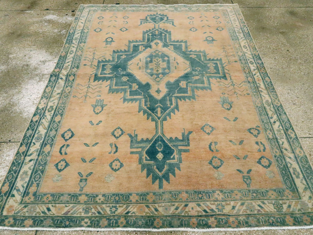 Vintage Persian Afshar Rug, No.27198 - Staging