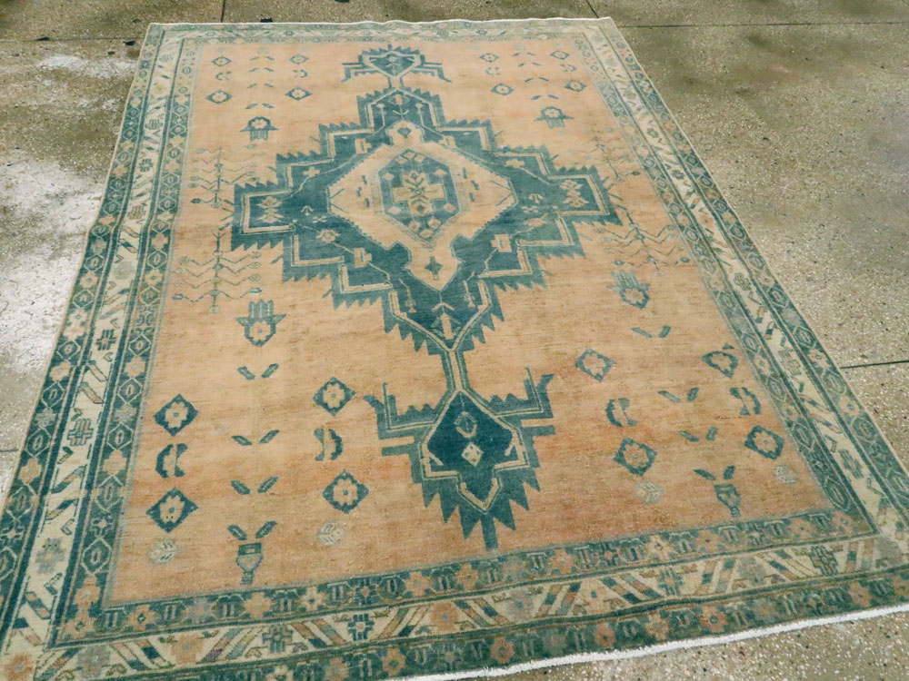 Vintage Persian Afshar Rug, No.27198 - Staging