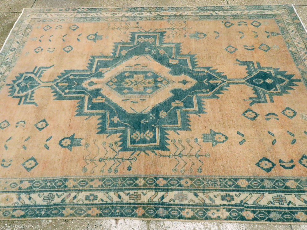 Vintage Persian Afshar Rug, No.27198 - Staging