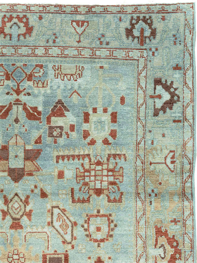 Vintage Persian Malayer Accent Rug, No.27201 - Staging