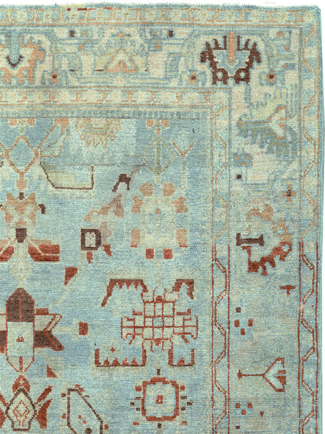 Vintage Persian Malayer Accent Rug, No.27201 - Staging