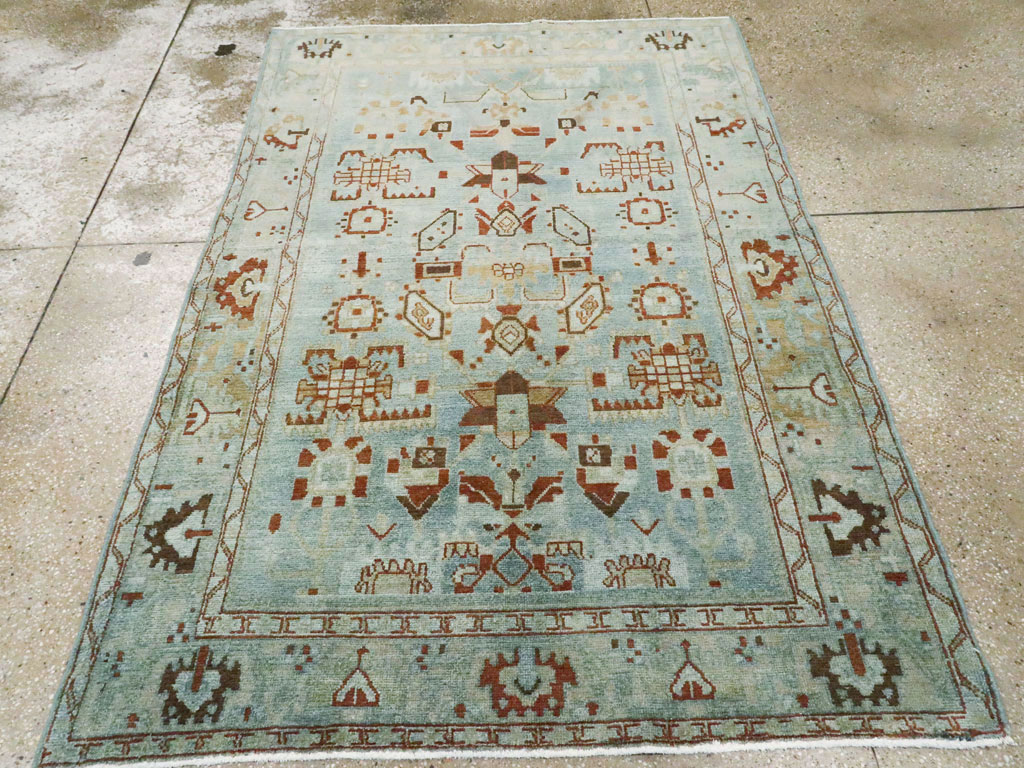 Vintage Persian Malayer Accent Rug, No.27201 - Staging