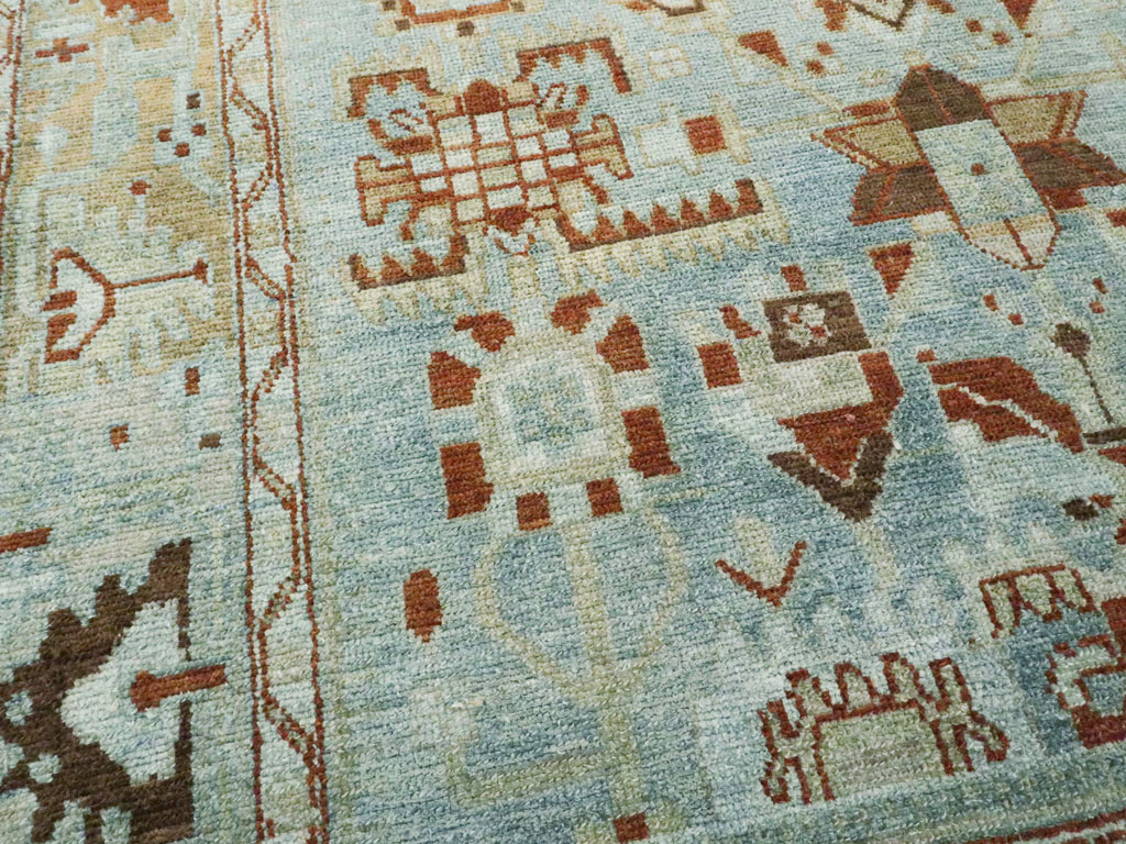 Vintage Persian Malayer Accent Rug, No.27201 - Staging