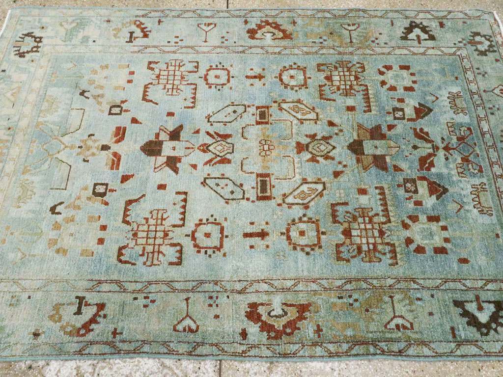 Vintage Persian Malayer Accent Rug, No.27201 - Staging