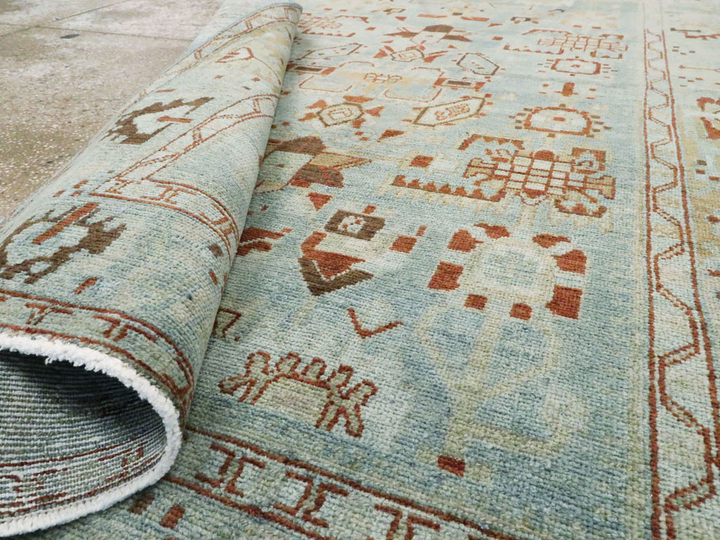 Vintage Persian Malayer Accent Rug, No.27201 - Staging