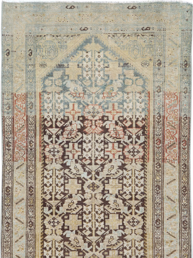 Antique Persian Malayer Long Runner, No.27202 - Staging