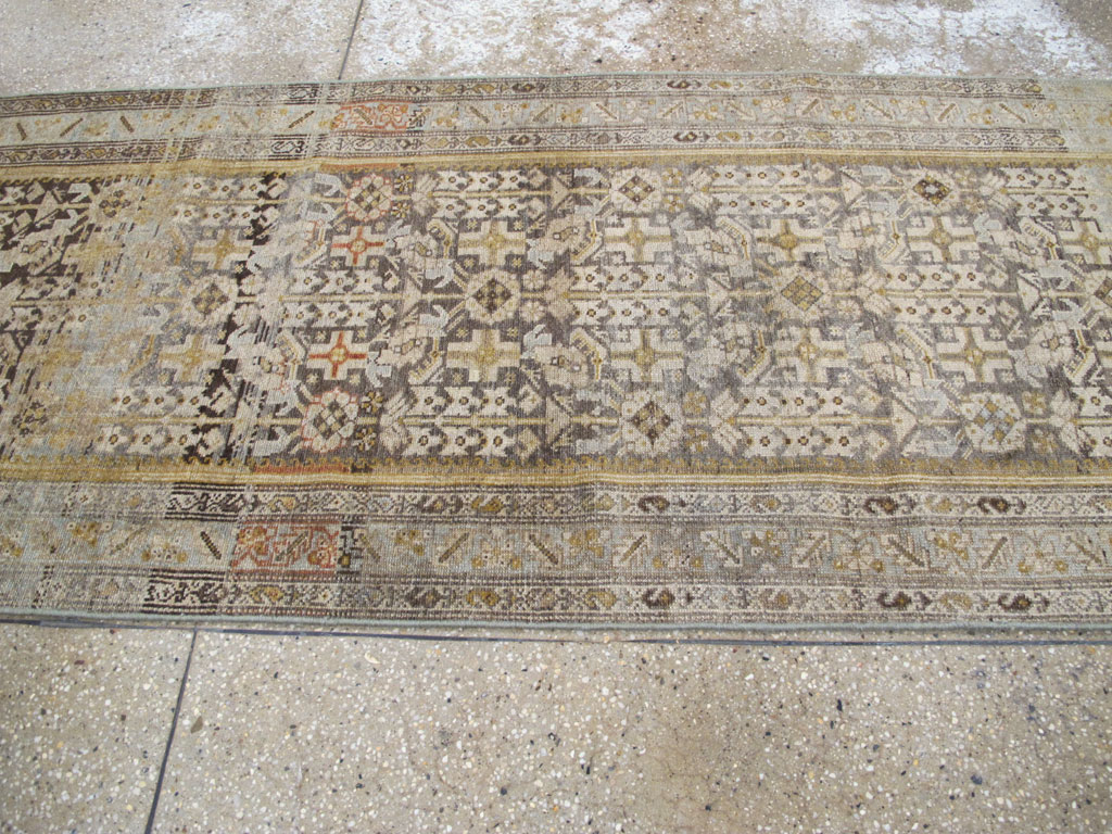 Antique Persian Malayer Long Runner, No.27202 - Staging