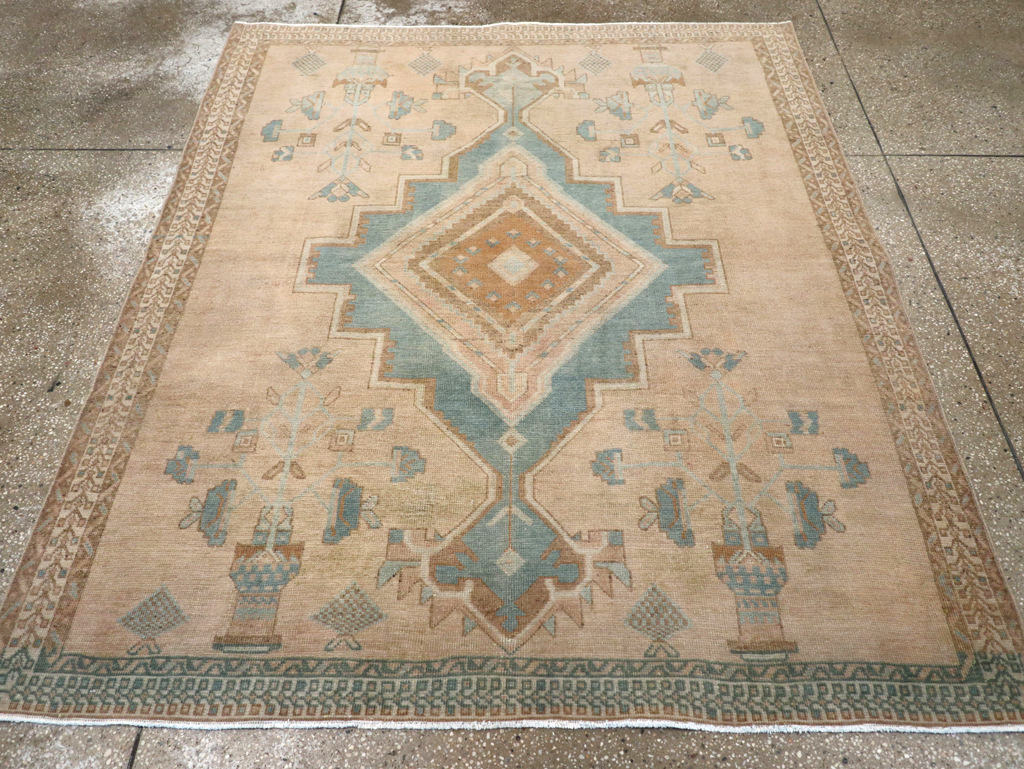 Vintage Persian Afshar Rug, No.27206 - Staging