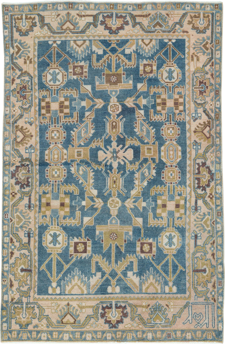 Vintage Persian Malayer Accent Rug, No.27208 - Staging