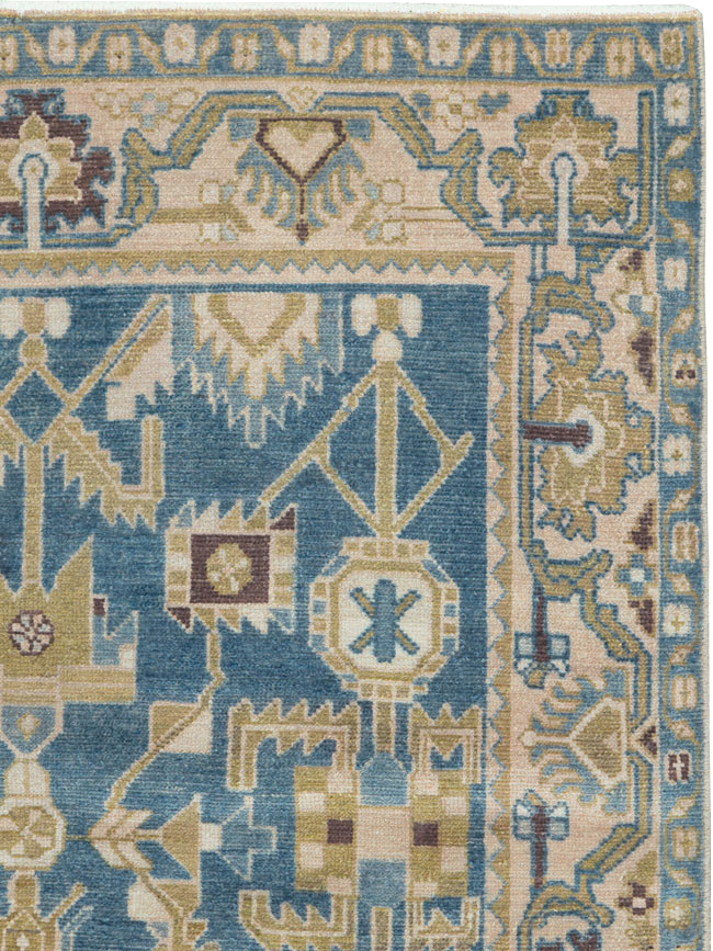 Vintage Persian Malayer Accent Rug, No.27208 - Staging