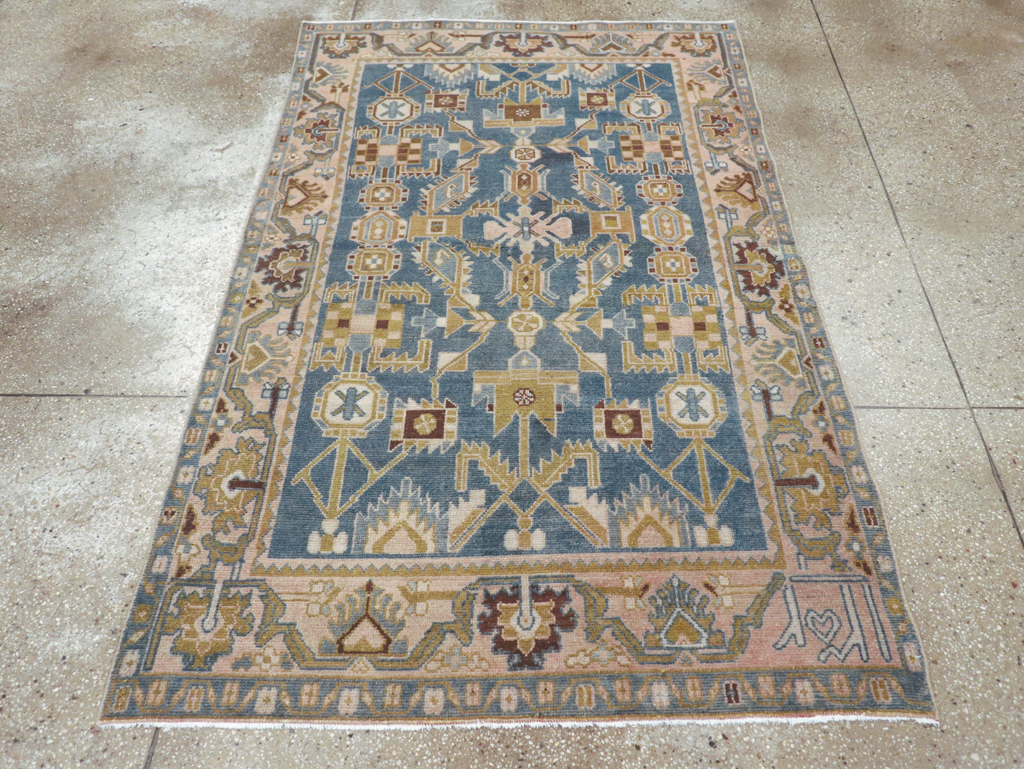 Vintage Persian Malayer Accent Rug, No.27208 - Staging