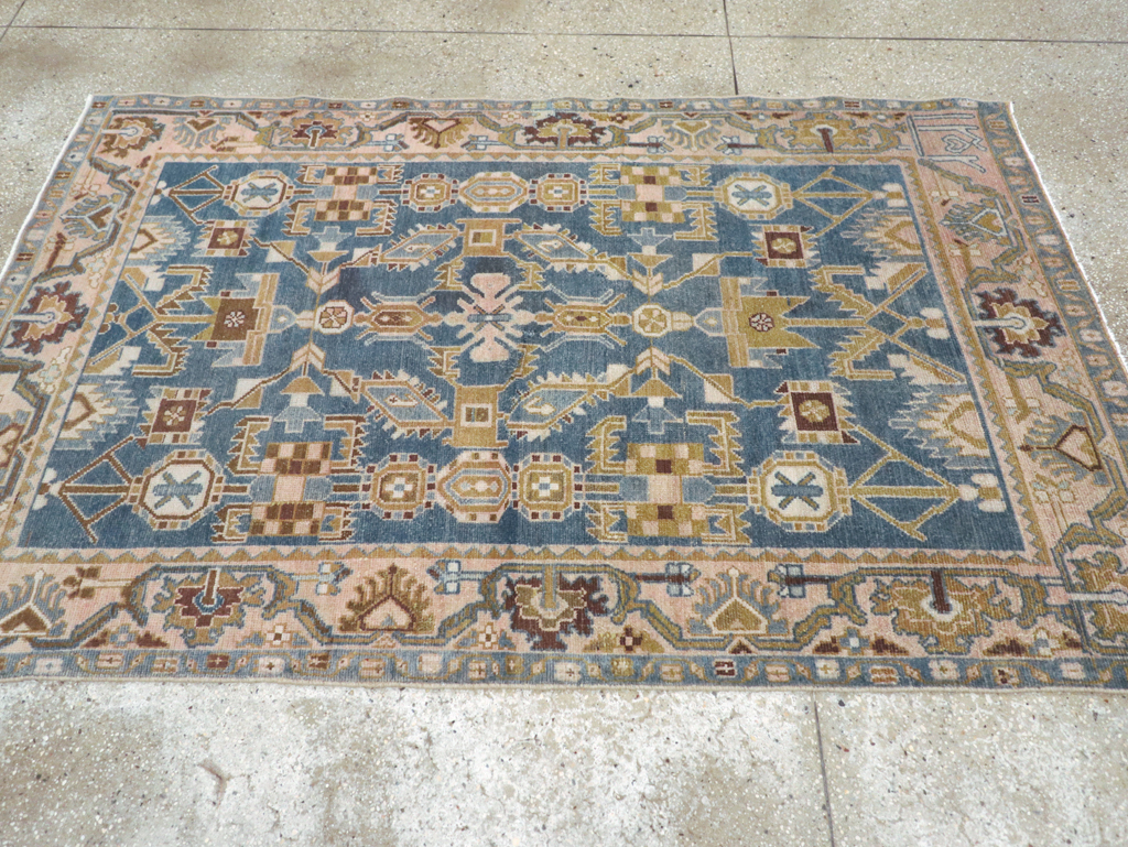 Vintage Persian Malayer Accent Rug, No.27208 - Staging