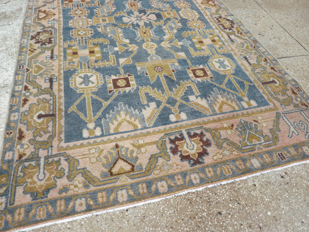 Vintage Persian Malayer Accent Rug, No.27208 - Staging