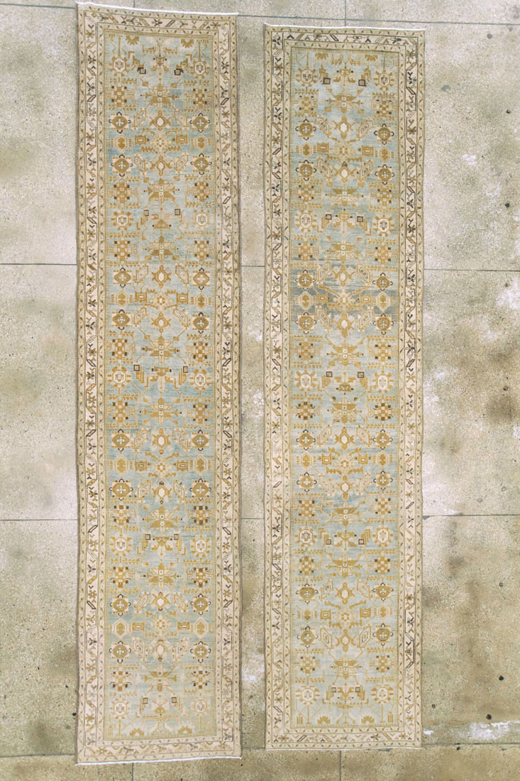 Vintage Persian Malayer Runner (Pair: 2 of 2), No.27213 - Staging