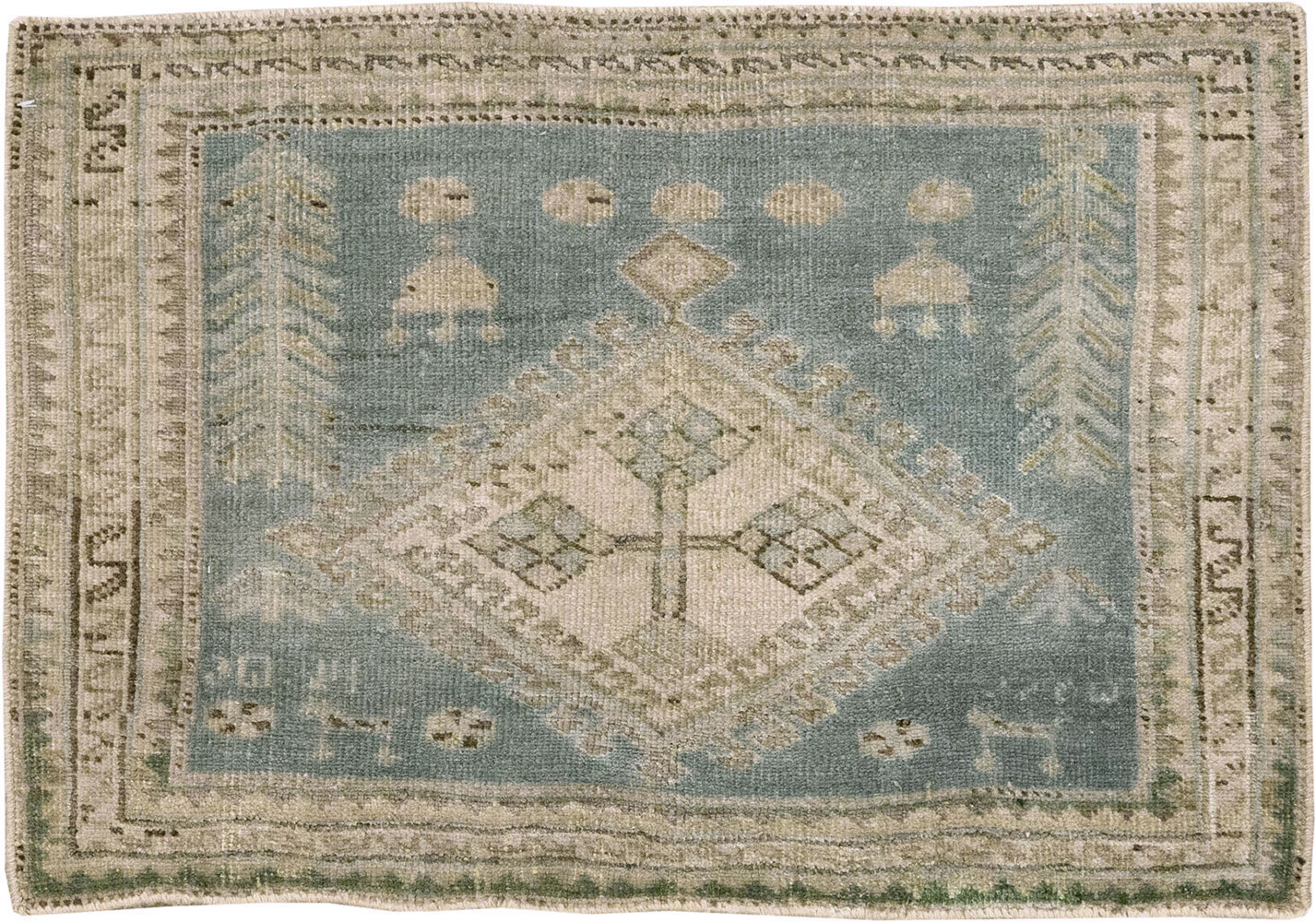 Antique Persian Tabriz Rug (Pair: 1 of 2), No.27215 - Staging