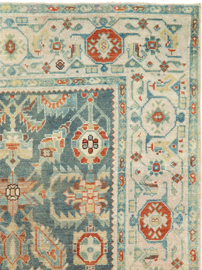 Vintage Persian Malayer Accent Rug, No.27222 - Staging