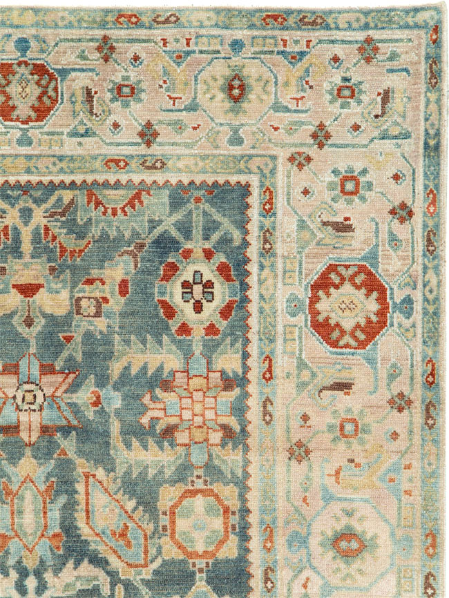 Vintage Persian Malayer Accent Rug, No.27222 - Staging