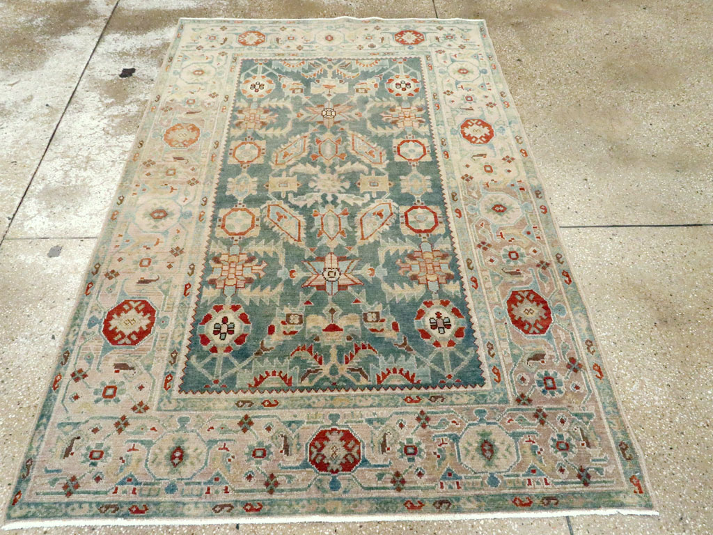 Vintage Persian Malayer Accent Rug, No.27222 - Staging