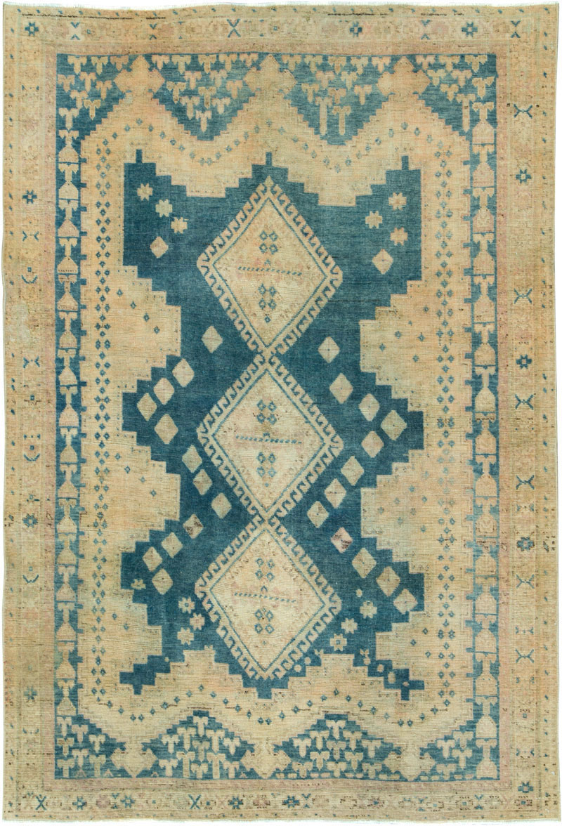 Vintage Persian Afshar Rug, No.27227 - Staging