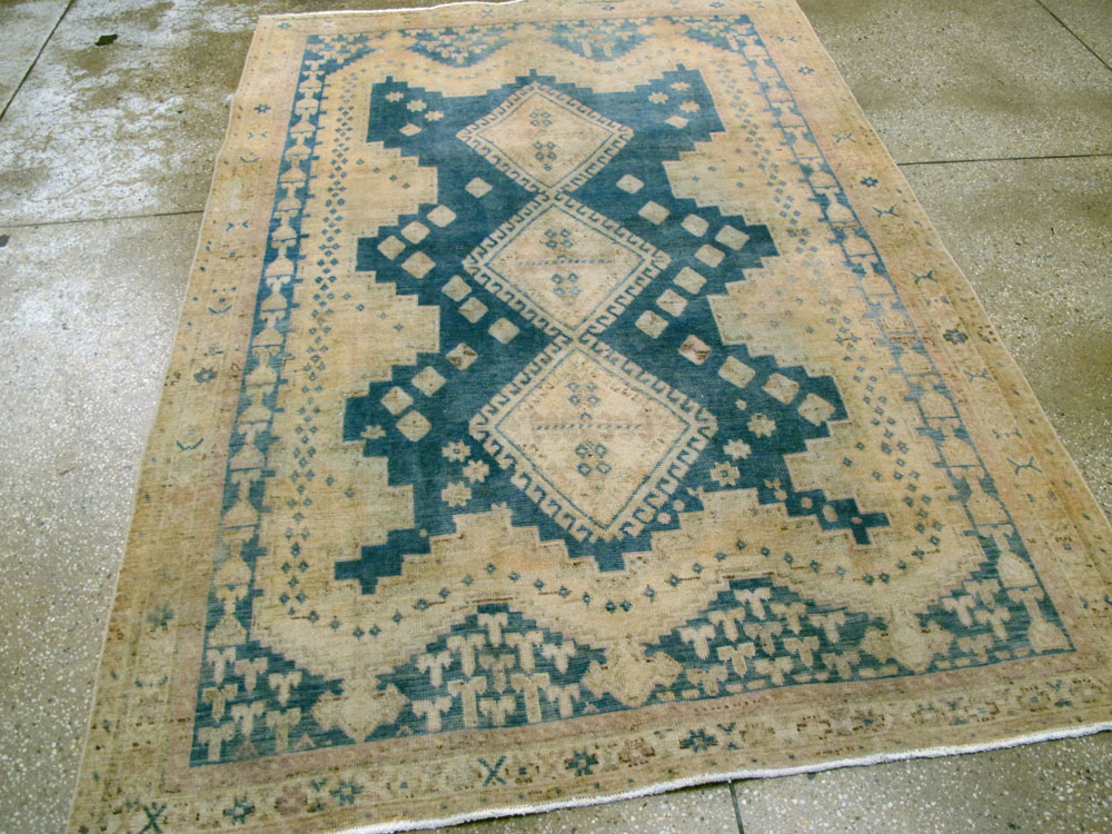 Vintage Persian Afshar Rug, No.27227 - Staging