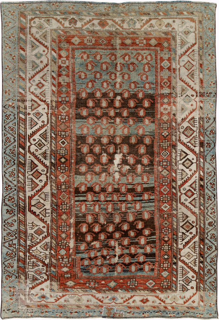 Vintage Persian Kurd Rug, No.27236 - Staging