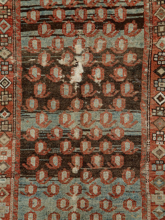 Vintage Persian Kurd Rug, No.27236 - Staging