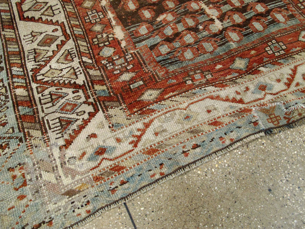 Vintage Persian Kurd Rug, No.27236 - Staging