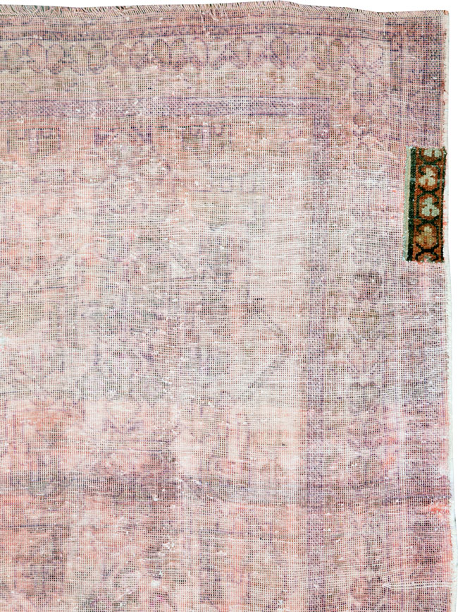Vintage Persian Afshar Distressed Rug, No.27237 - Staging