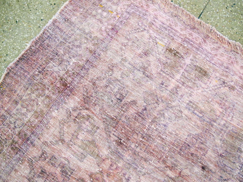 Vintage Persian Afshar Distressed Rug, No.27237 - Staging