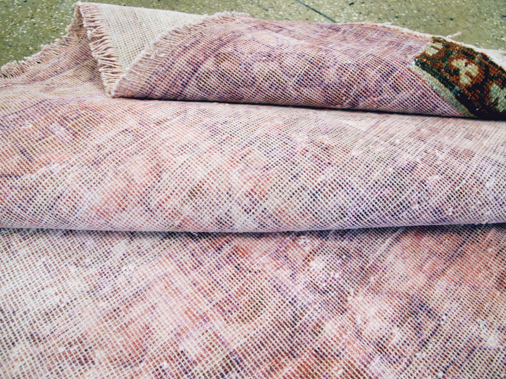 Vintage Persian Afshar Distressed Rug, No.27237 - Staging