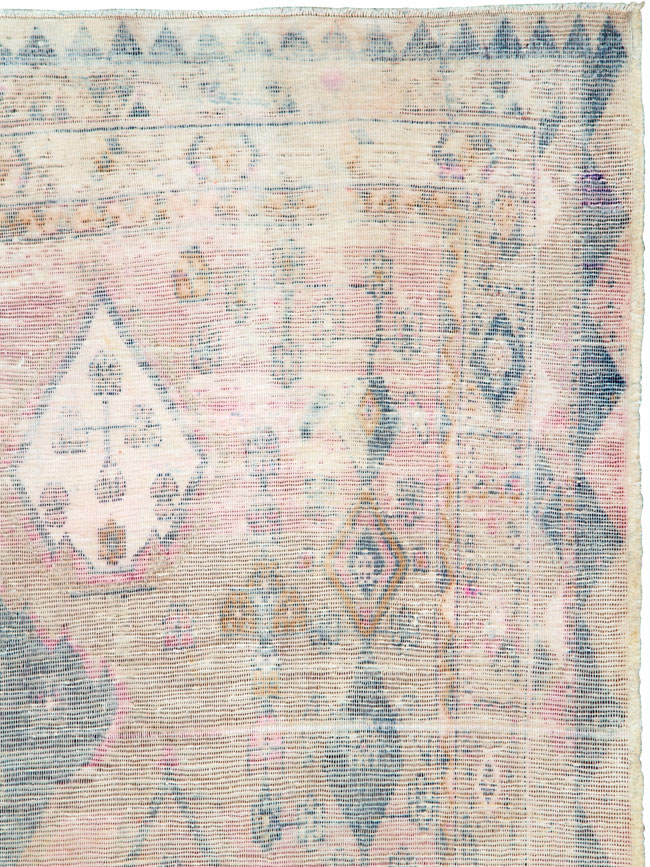 Vintage Persian Afshar Distressed Rug, No.27240 - Staging