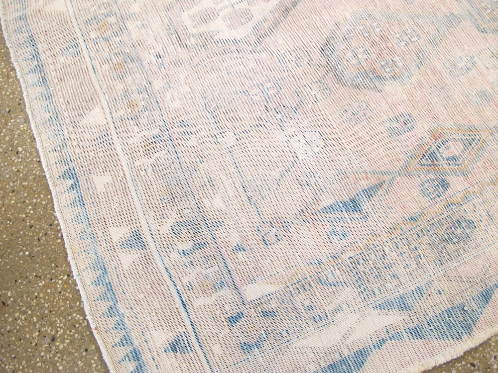 Vintage Persian Afshar Distressed Rug, No.27240 - Staging