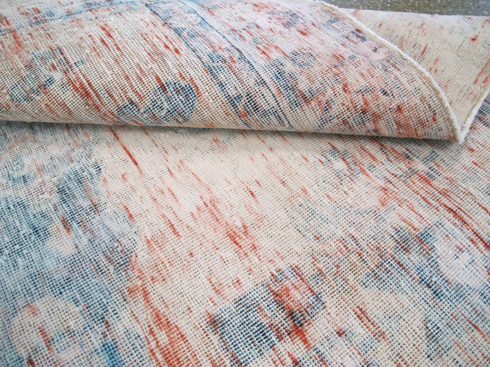 Vintage Persian Afshar Distressed Rug, No.27243 - Staging