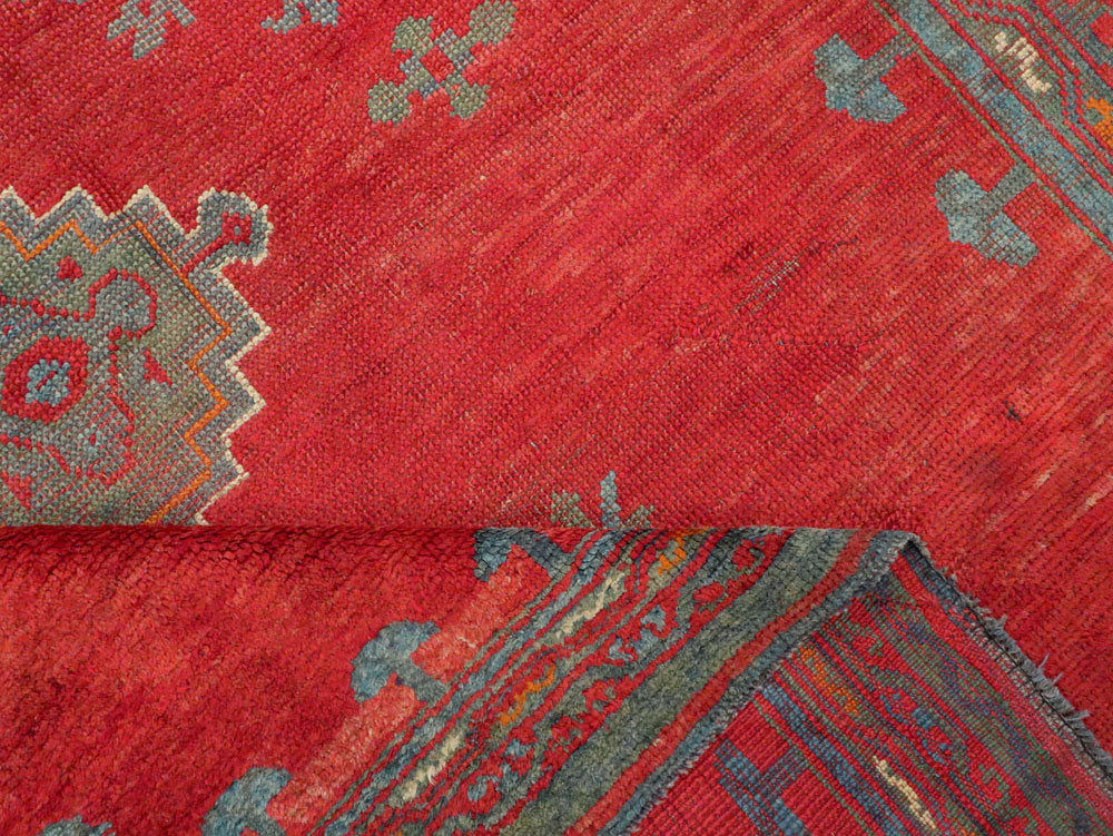 Antique Oushak Gallery Carpet, No.27244 - Staging