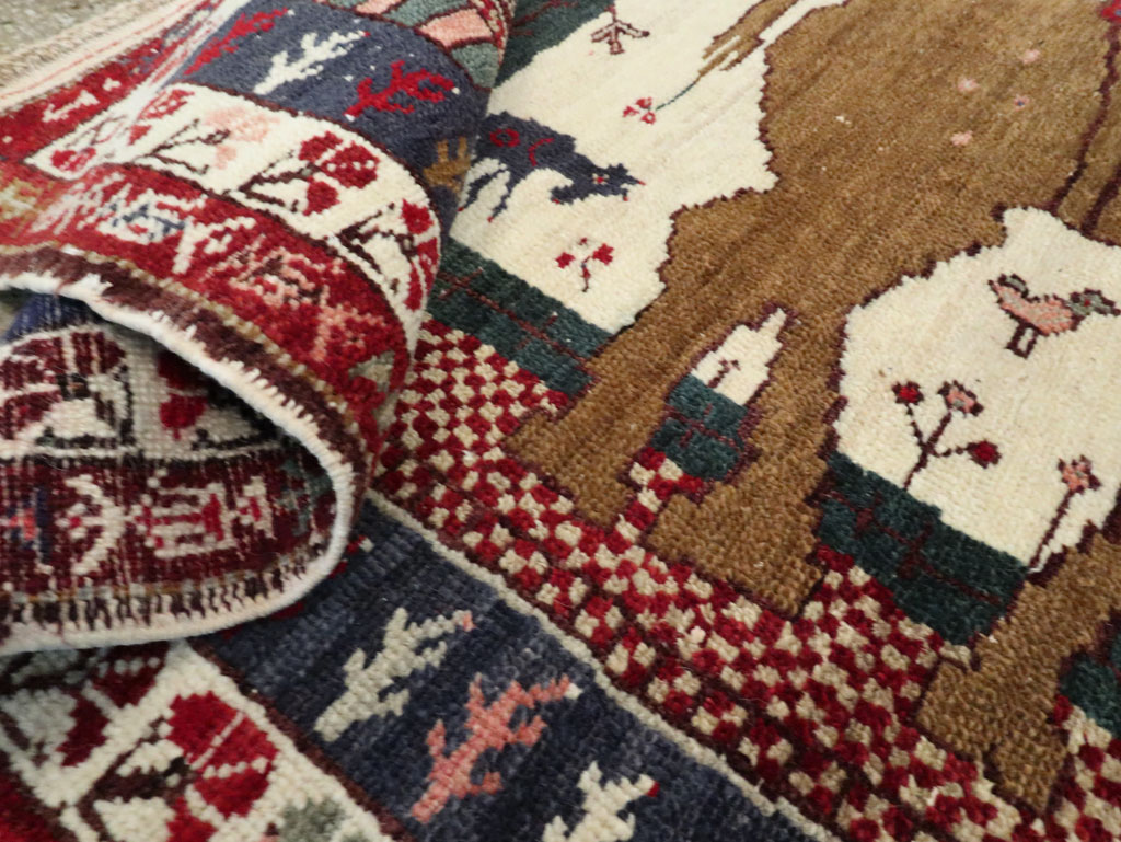 Vintage Anatolian Pictorial Rug, No.27250 - Staging