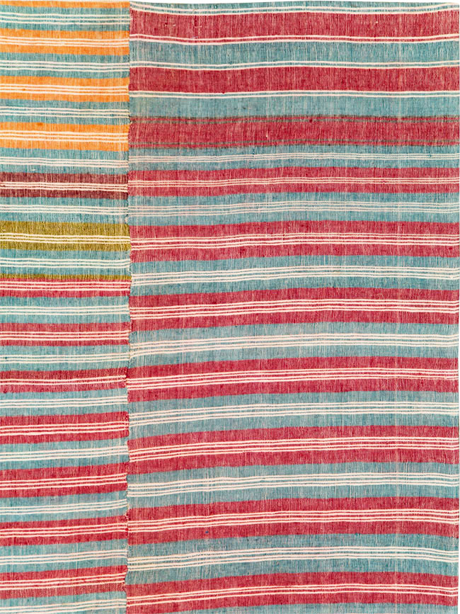 Vintage Turkish Flatweave Kilim Accent Rug, No.27267 - Staging