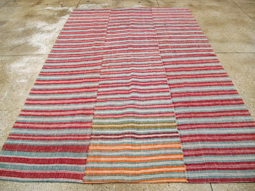 Vintage Turkish Flatweave Kilim Accent Rug, No.27267 - Staging