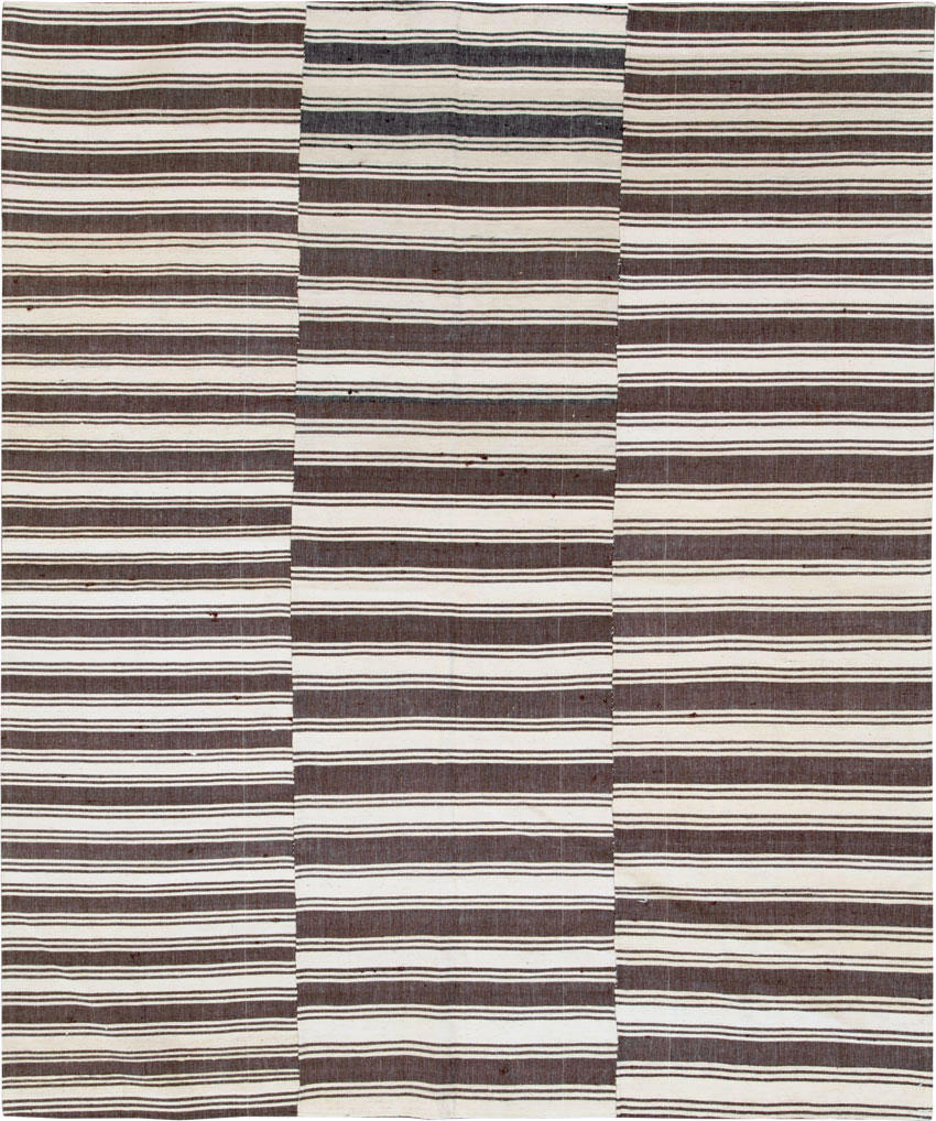 Vintage Turkish Kilim Flatweave Accent Rug, No.27271 - Staging